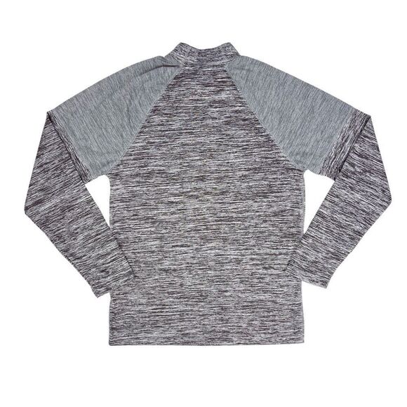 NBA Miami Heat Grey Heathered Long Sleeve 1/4 Zip Pullover Shirt Size Medium - Picture 2 of 6